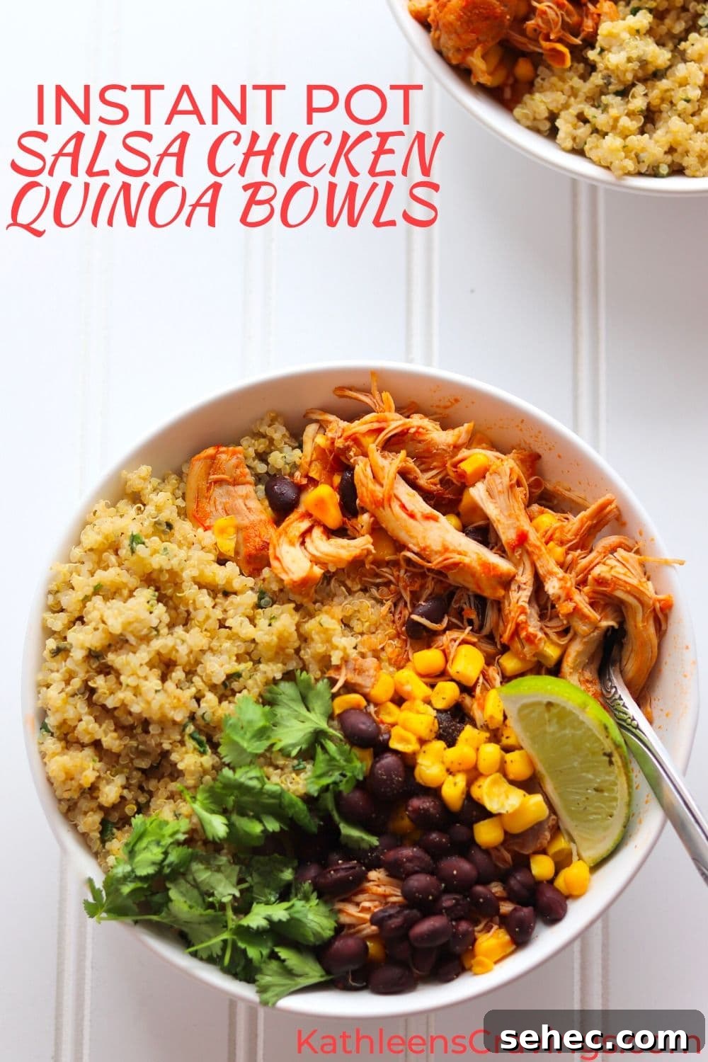 Instant Pot Salsa Chicken Quinoa Bowls Recipe 2 Instant Pot Salsa Chicken Quinoa Bowls