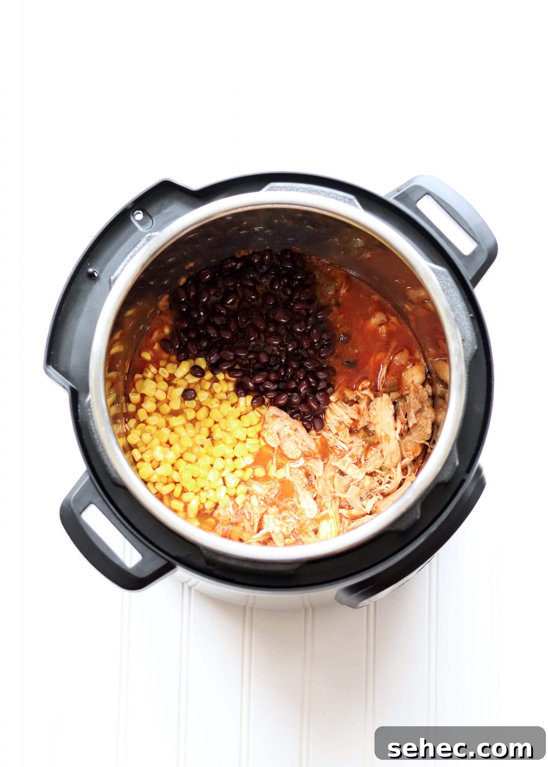Instant Pot Salsa Chicken Quinoa Bowls Recipe 4 Instant Pot salsa chicken with corn and black beans
