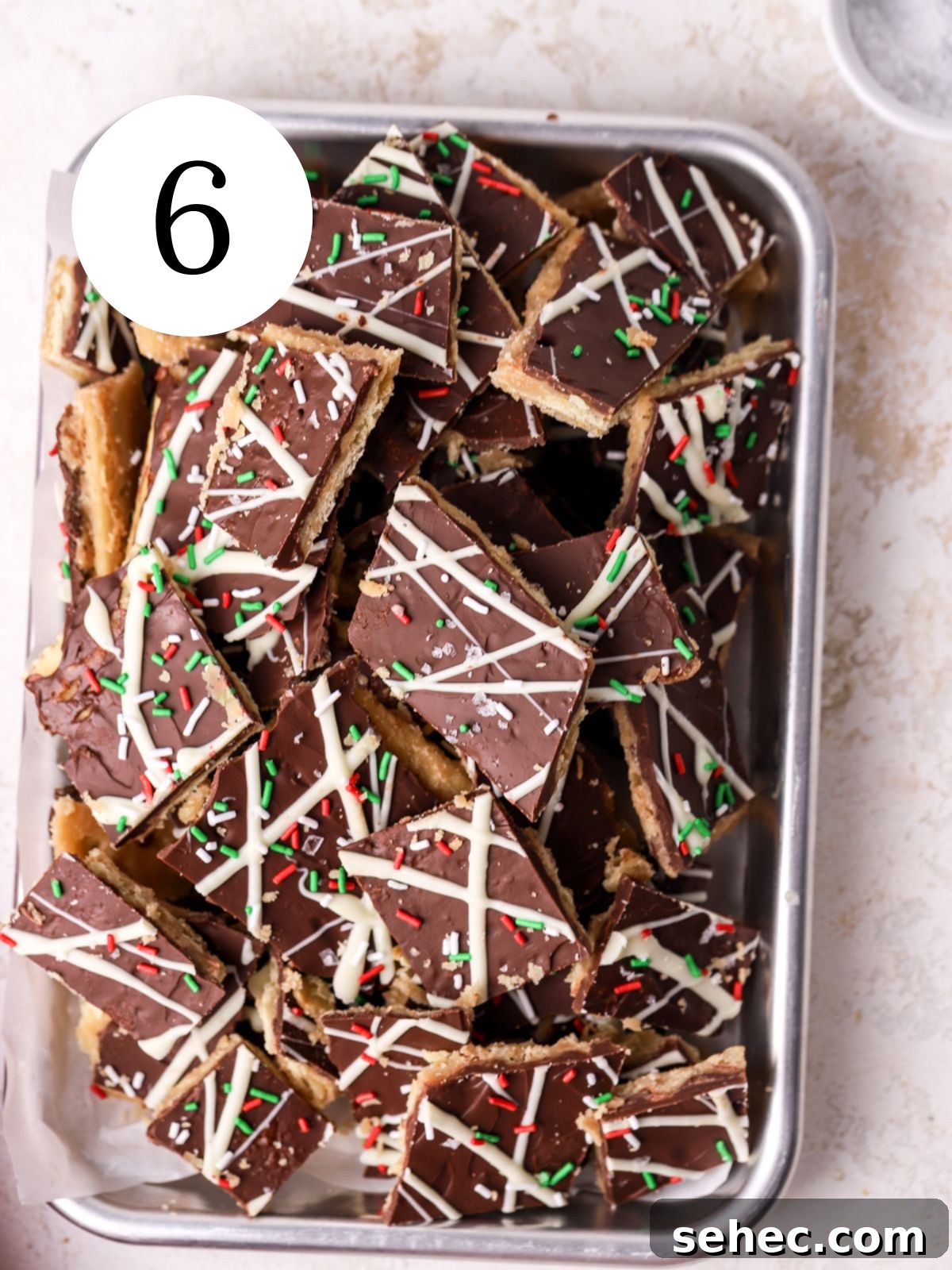 Christmas Crack Saltine Cracker Toffee Recipe 9 Christmas Crack cut into pieces