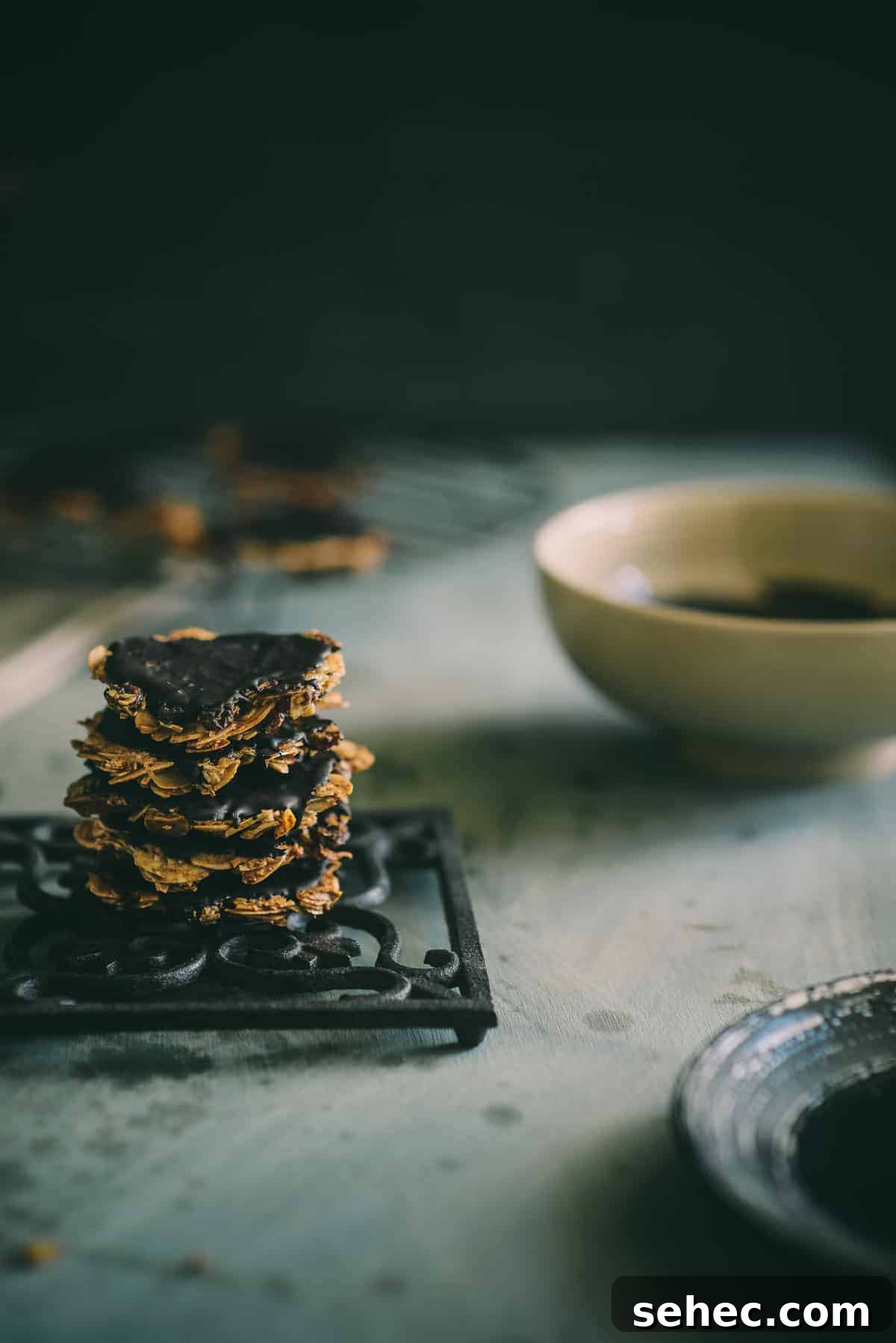 Baklava Florentine Cookies with Pistachios and Honey 4 baklava florentines