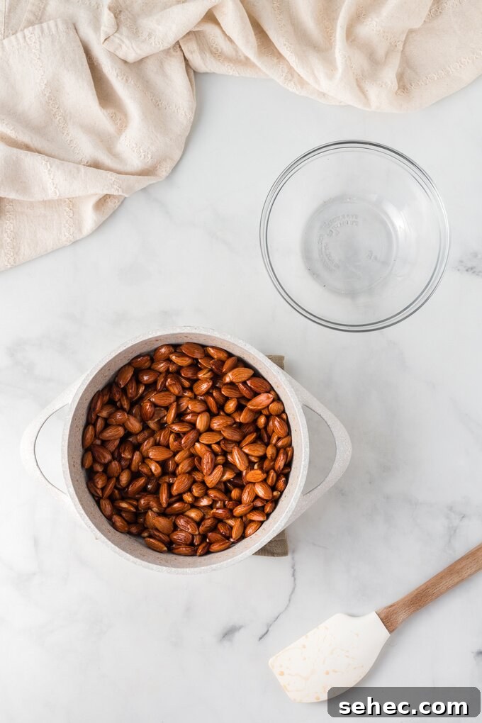 Honey Roasted Almonds Recipe 12 Almonds stirred in honey glaze