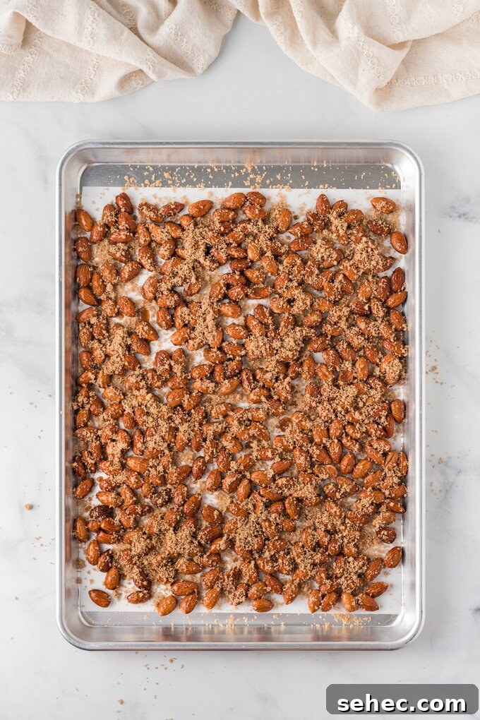 Honey Roasted Almonds Recipe 14 Honey roasted almonds coated with cinnamon sugar