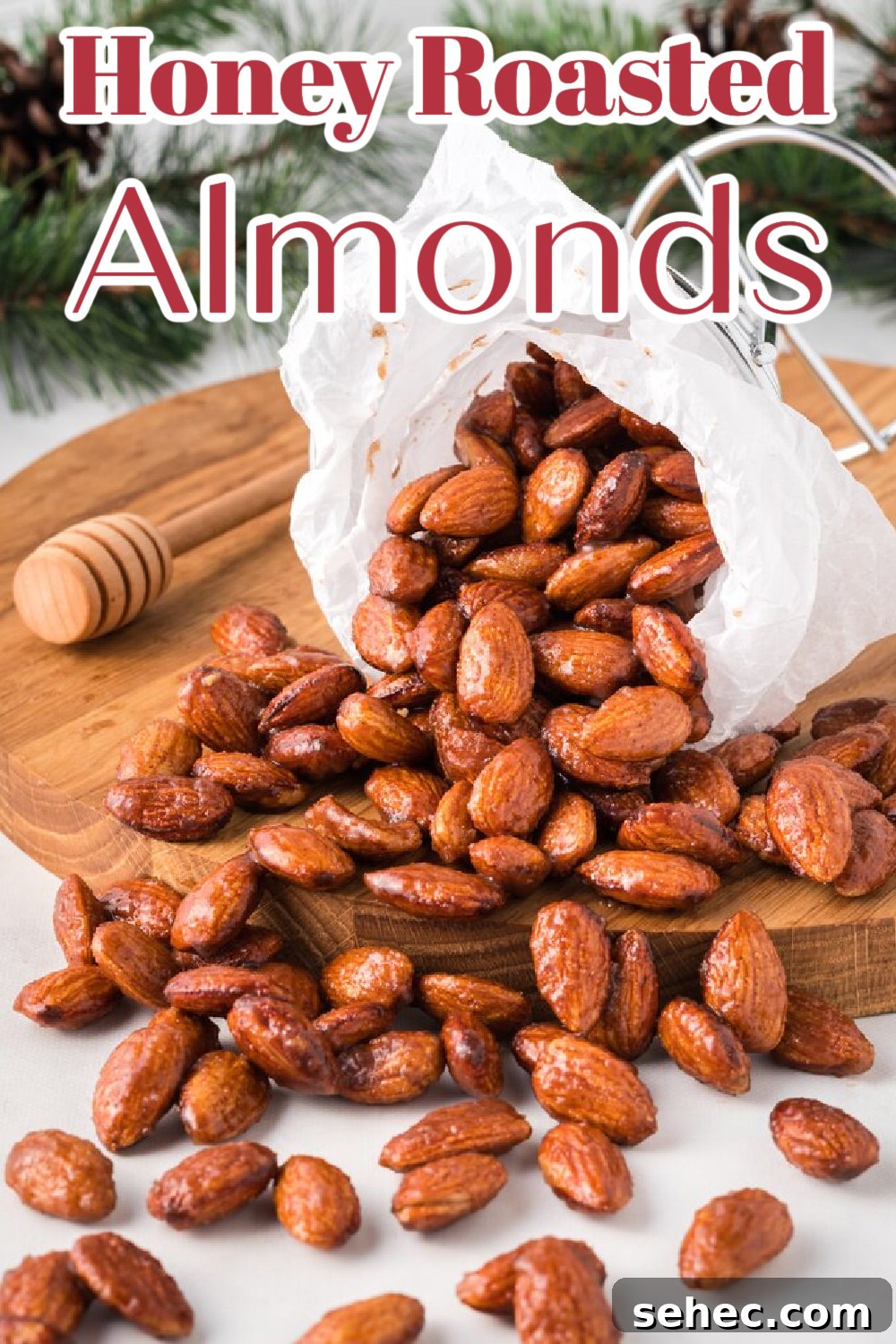 Honey roasted almonds recipe image