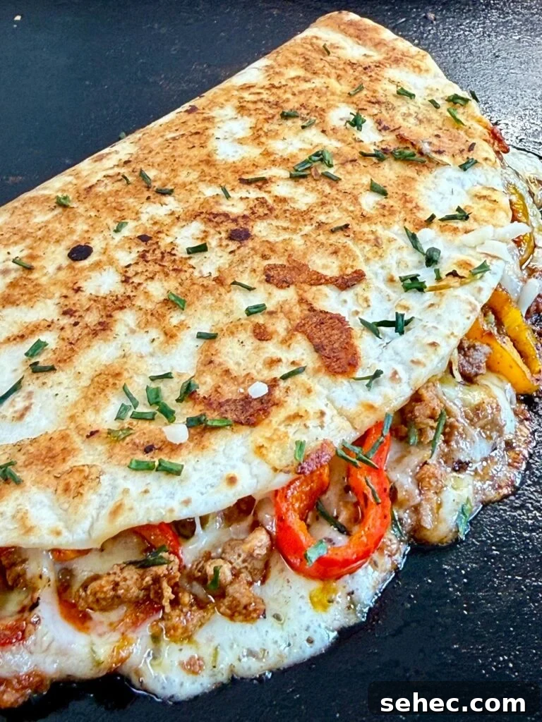 Blackstone Taco Meal Prep with Grilled Veggies 11 Blackstone Taco and Sweet Pepper Quesadillas