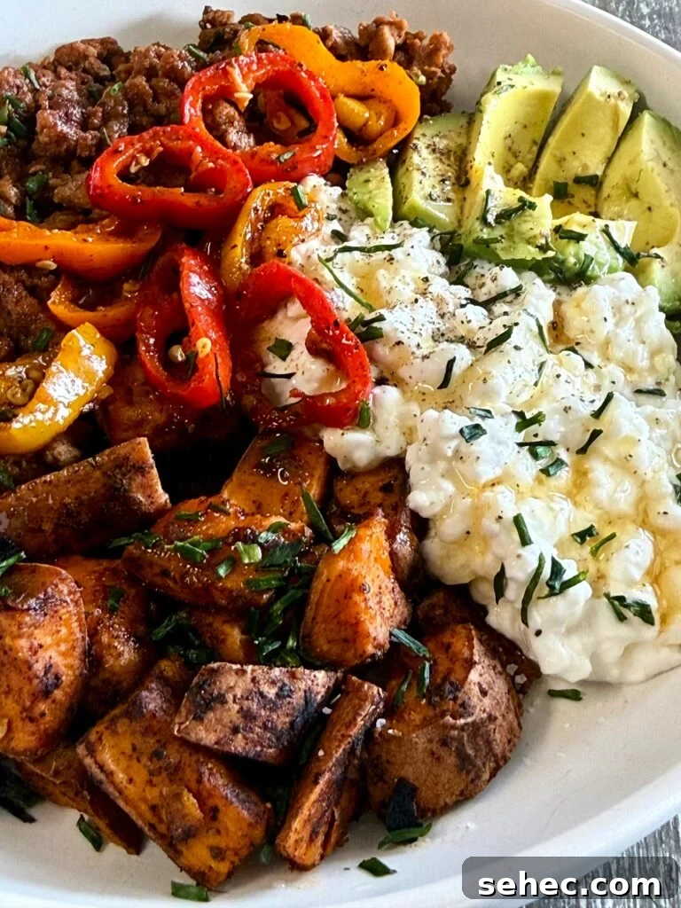 Blackstone Taco Meal Prep with Grilled Veggies 12 Blackstone Sweet Potato Cottage Cheese Bowl