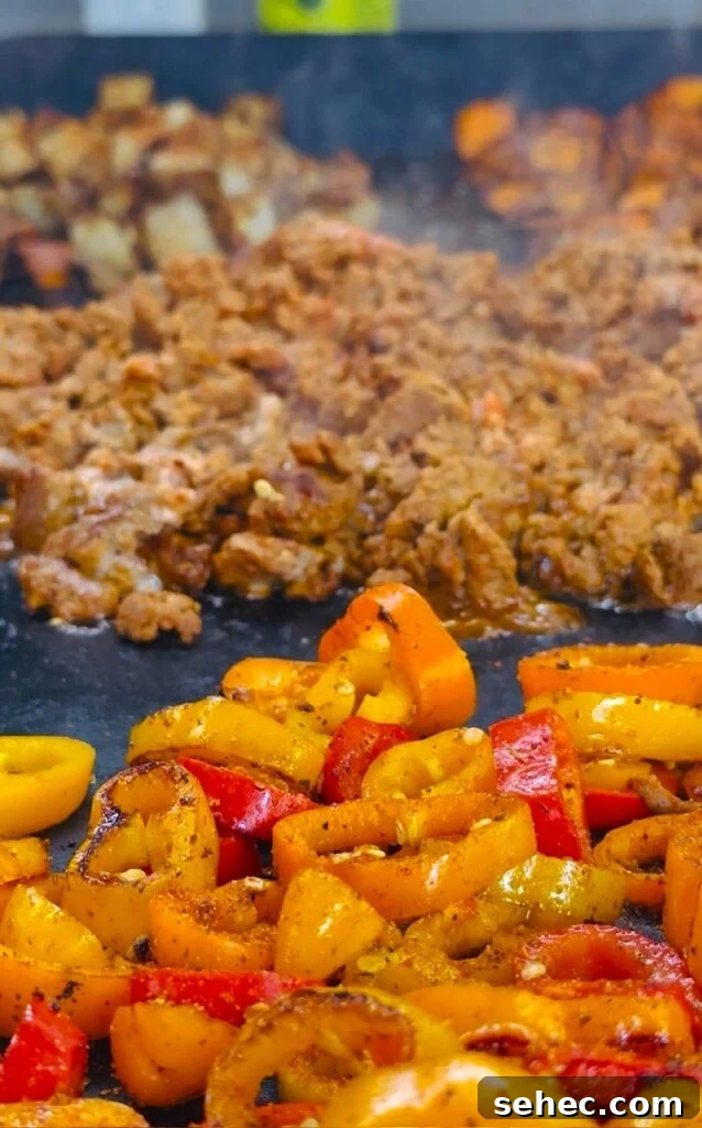 Blackstone Taco Meal Prep with Grilled Veggies 8 Blackstone Taco and Veggie Meal Prep