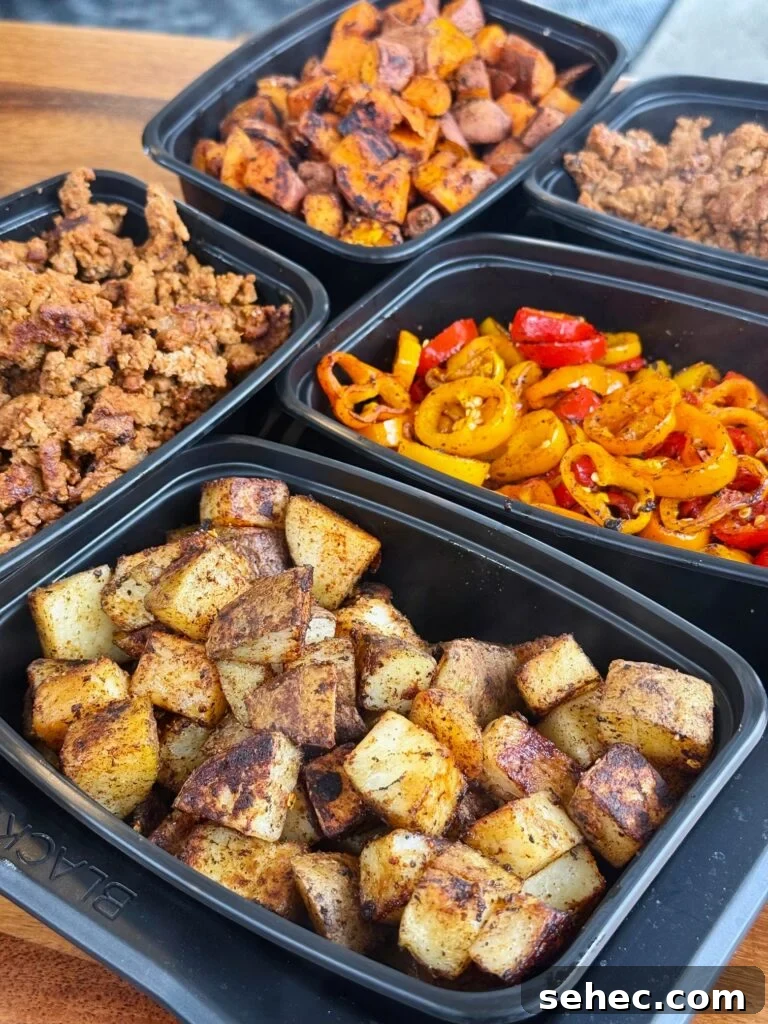 Blackstone Taco Meal Prep with Grilled Veggies 9 Blackstone Taco and Veggie Meal Prep