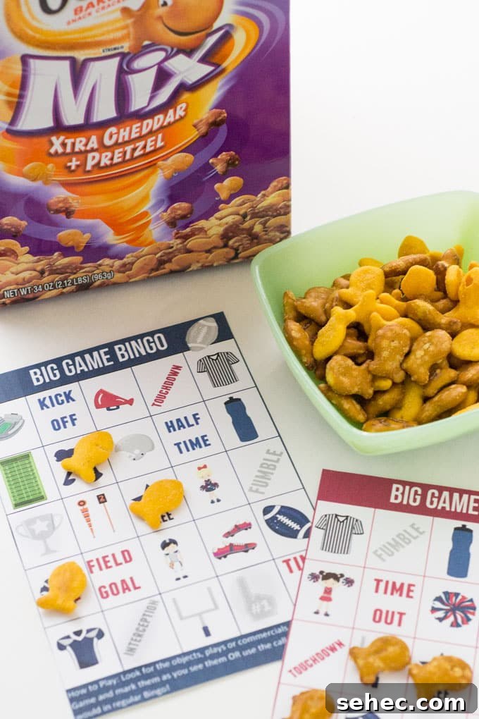 This football Bingo game is a great way to keep kids involved and entertained during the Big Game!