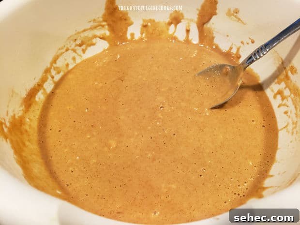 Gingerbread Pancakes In Lemon Sauce Wet and dry ingredients are combined to make gingerbread pancake batter.