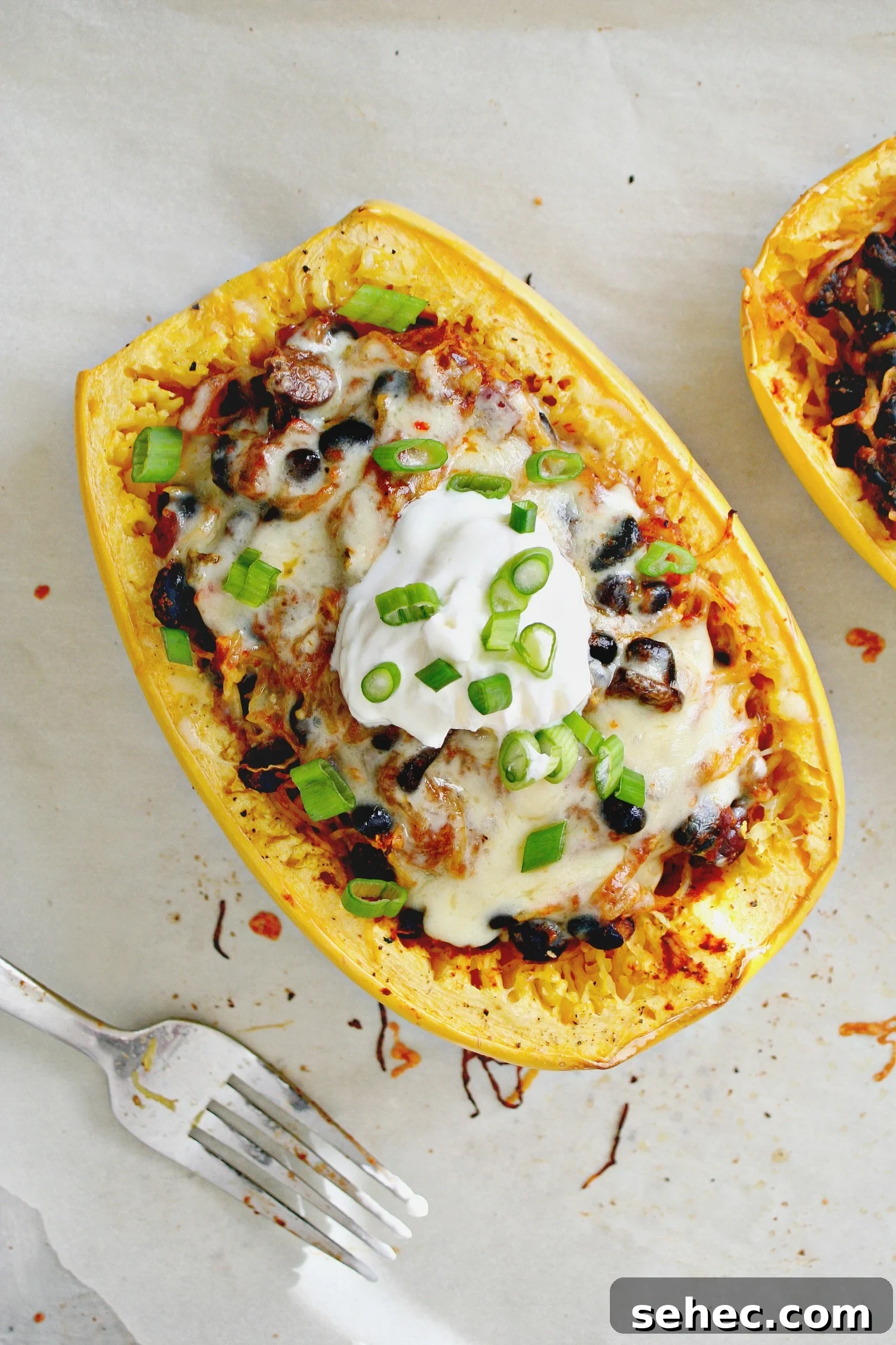 Tex Mex Spaghetti Squash Boats