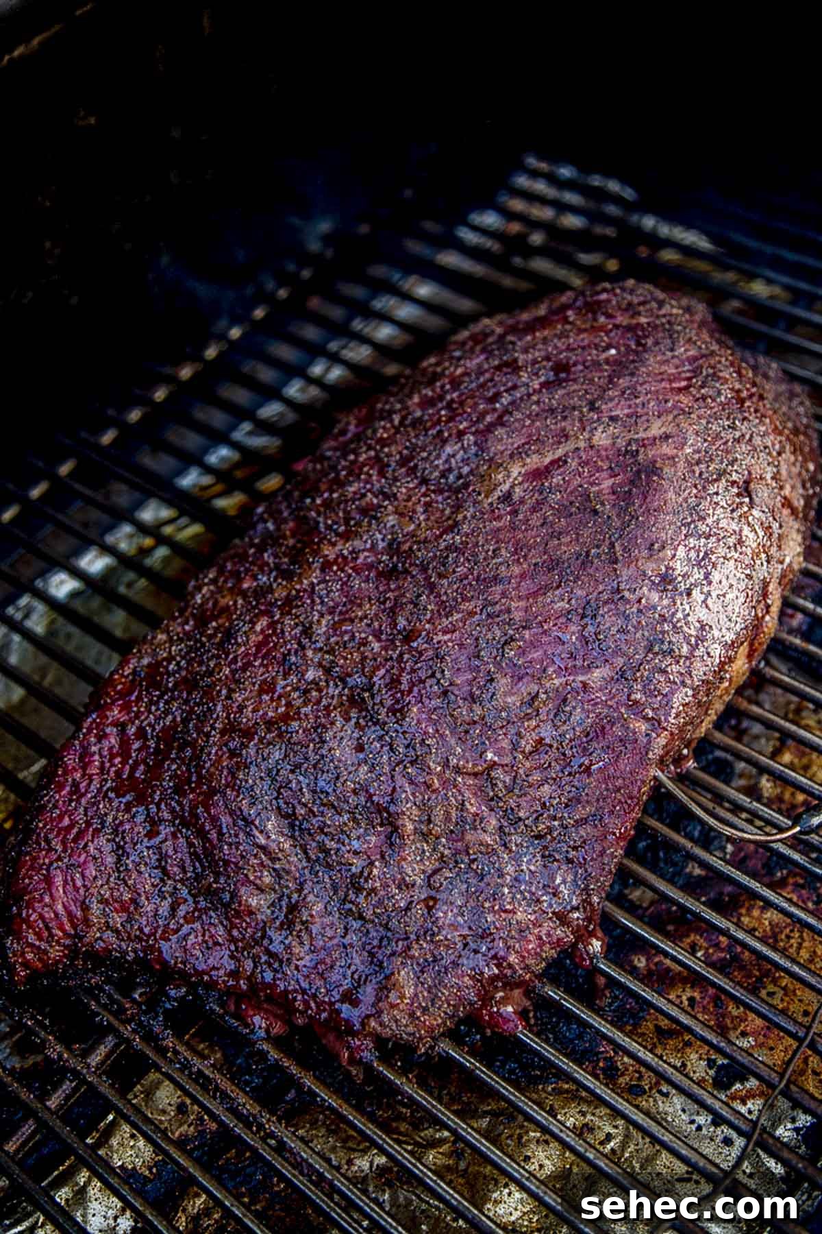 Award Winning Smoked Brisket Chili Recipe with Video 4 Brisket cooking on a pellet smoker
