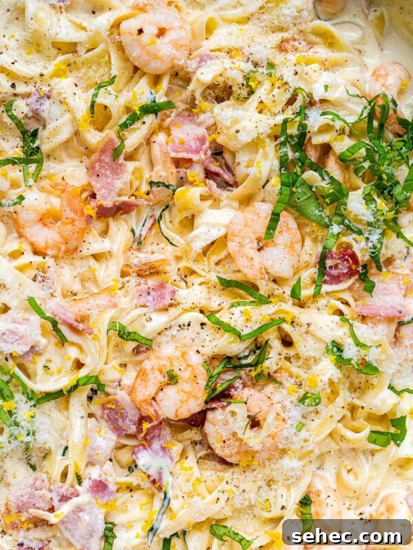 Marry Me Chicken Pasta Bake with Creamy Tuscan Sauce 10 Creamy shrimp pasta served with Alfredo sauce