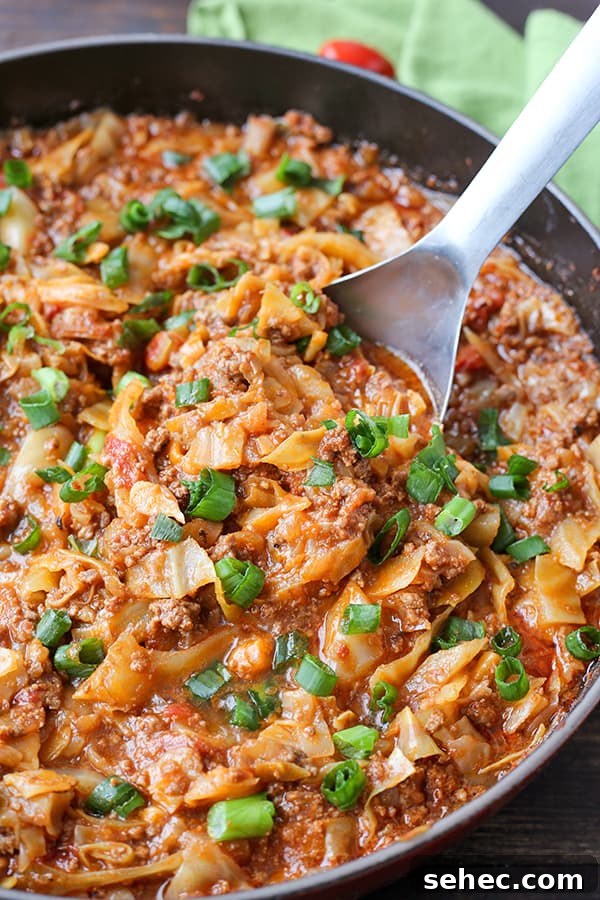 Paleo Whole30 Cabbage Roll Bowl Recipe 4 Instant Pot cabbage roll in a bowl recipe that is gluten free and dairy free
