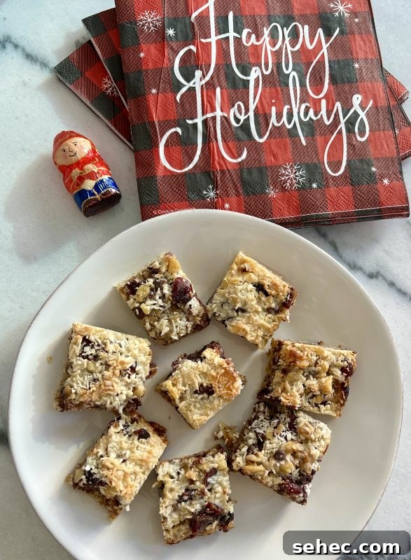 Lighter Seven Layer Bars Recipe 3 Lightened Up 7 Layer Bars via LizsHealthyTable.com #cookieswap