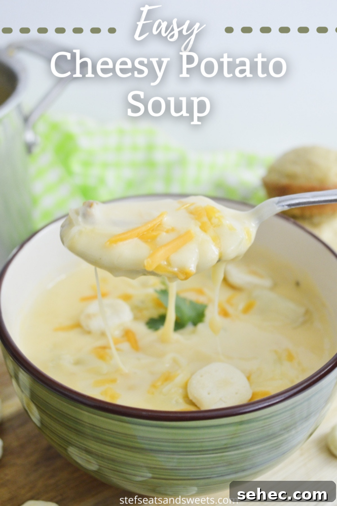 Creamy Cheesy Potato Soup Recipe 8 Easy Cheesy Potato Soup Pinterest Image