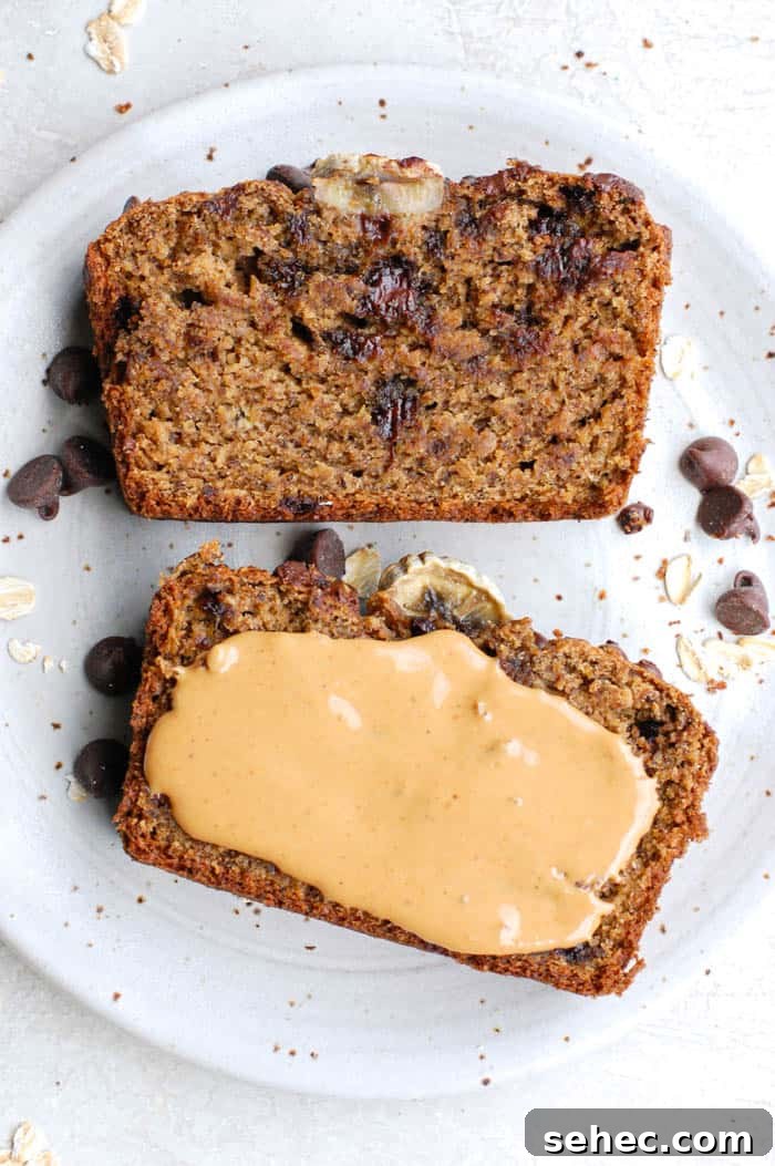 Vegan Gluten-Free Banana Bread Recipe 4 two slices of banana bread on plate