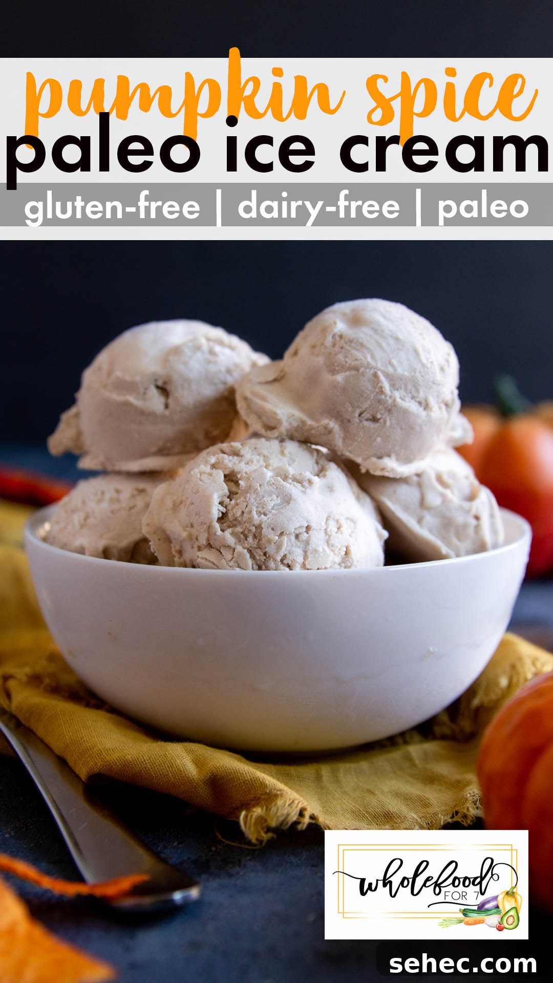 Paleo Pumpkin Spice Ice Cream Recipe 2 Paleo Pumpkin Spice Ice Cream - Gluten-free, dairy-free, tree nut-free, egg-free EASY dessert!