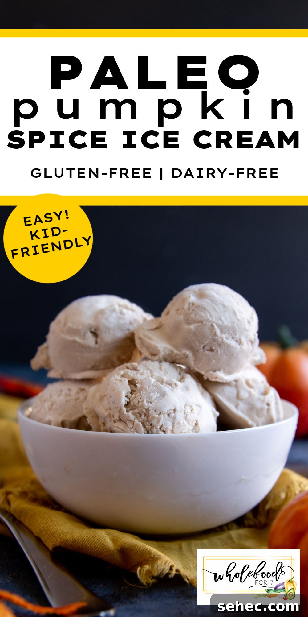 Paleo Pumpkin Spice Ice Cream Recipe 5 Paleo Pumpkin Spice Ice Cream - Gluten-free, dairy-free, tree nut-free, egg-free EASY dessert!