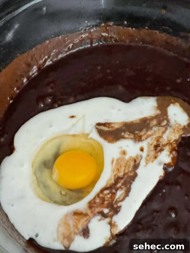 Buttermilk, egg, and vanilla extract added to the brownie batter.