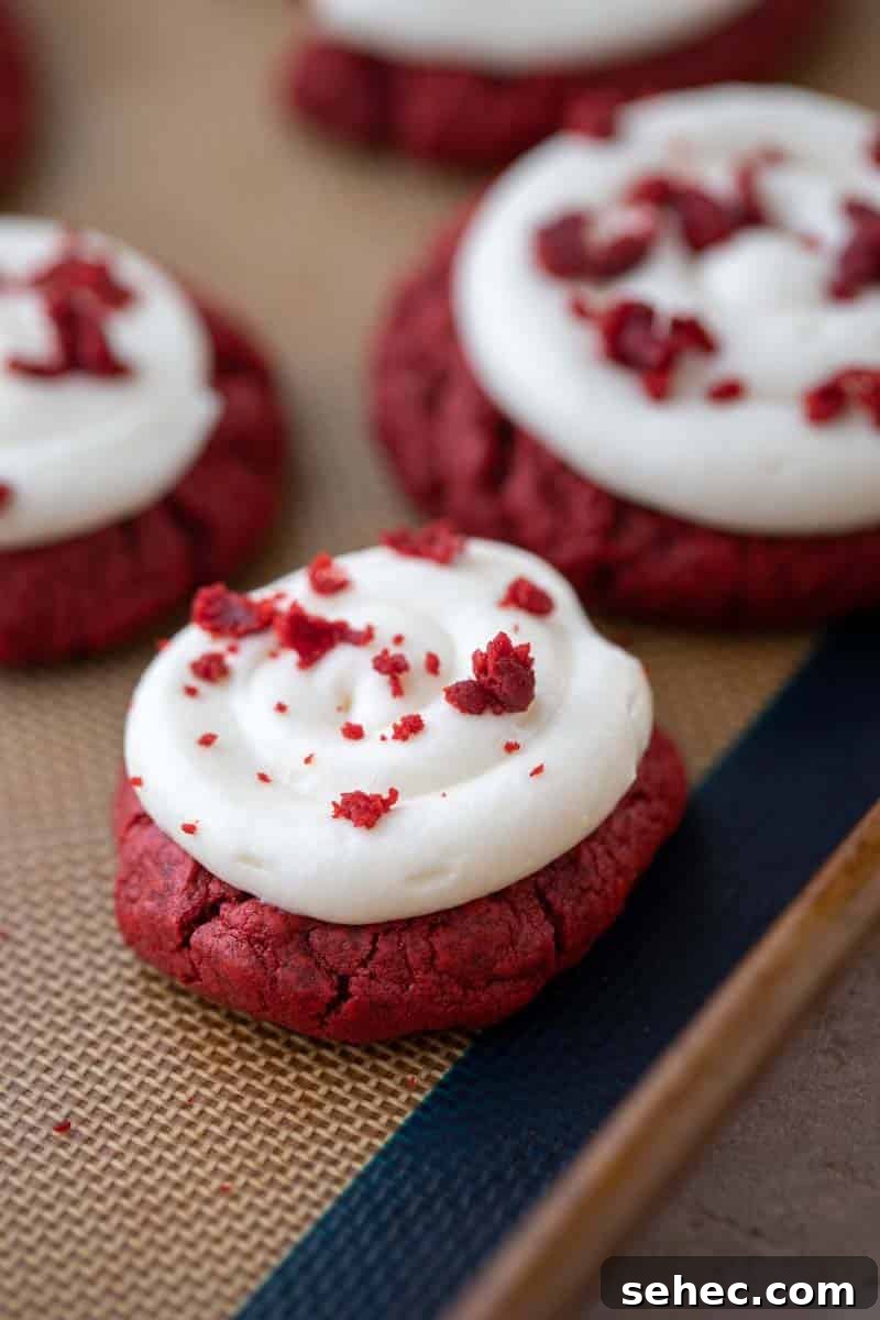 40 Crumbl Cookie Copycat Recipes to Try in 2025 18 Crumbl red velvet cupcake cookies