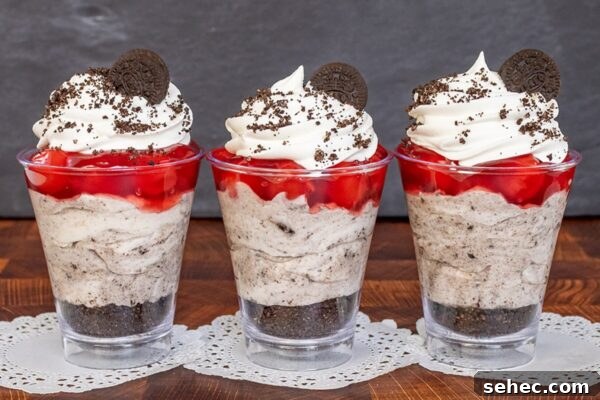 9 No Bake Summer Desserts to Keep You Cool 11 Cherry cookies and cream cheesecake parfaits