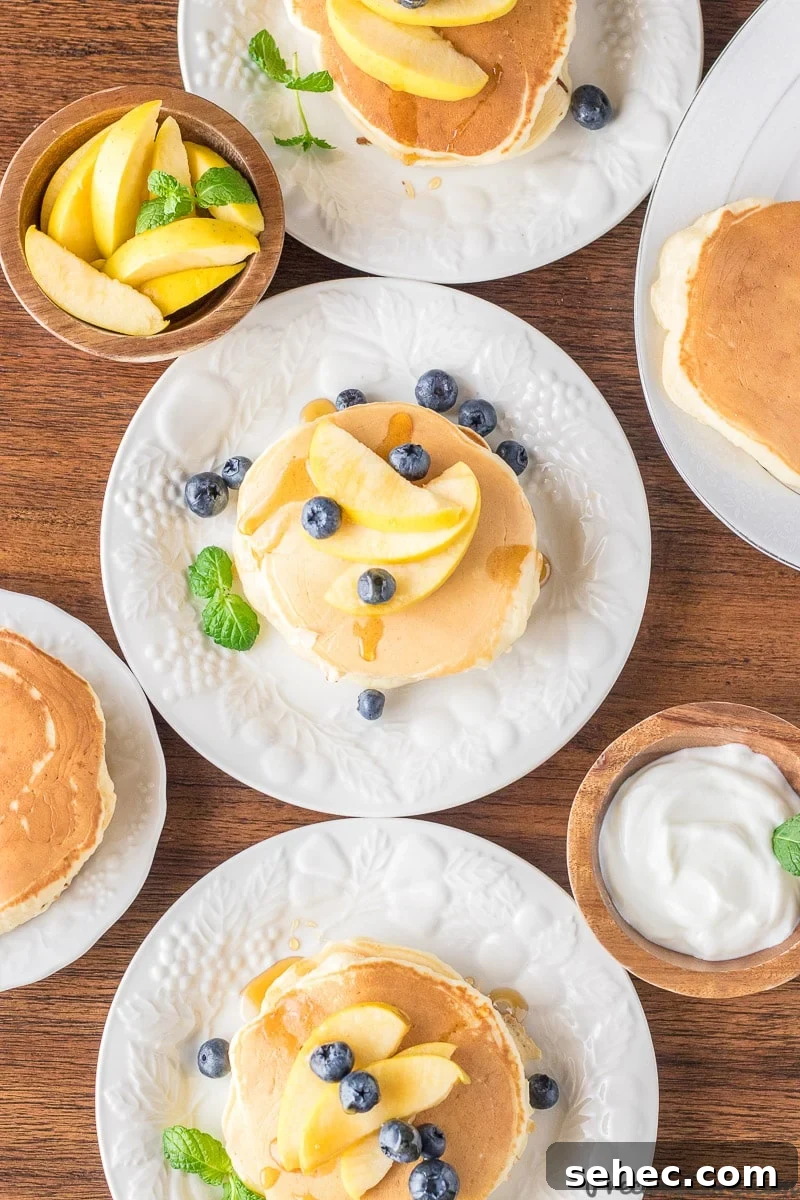Fluffy Old Fashioned Pancakes Made Lighter 4 How to make healthier old fashioned pancakes