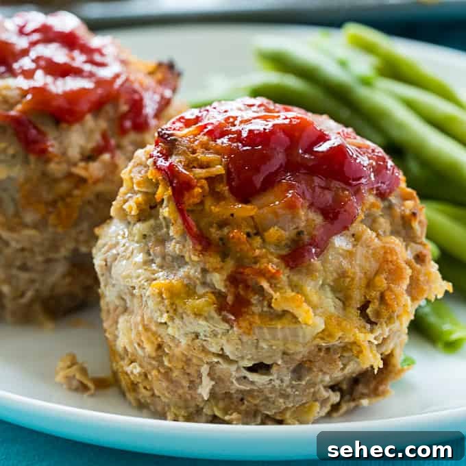 Cheesy Turkey Meatloaf Muffins Recipe 2 Cheesy Turkey Meatloaf Muffins