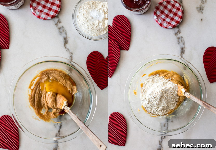 Giant Peanut Butter and Jelly Cookies for Two 6 Diptich