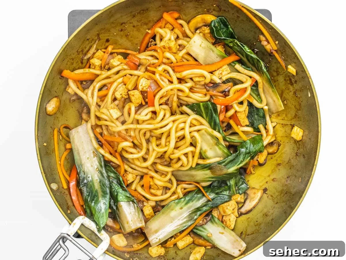 Yaki Udon Stir Fried Noodles 12 stir fried vegetables and udon noodles