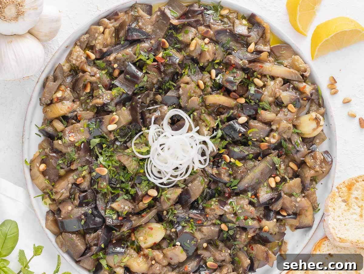 Yaki Udon Stir Fried Noodles 15 sweet and sour eggplant on a serving plate