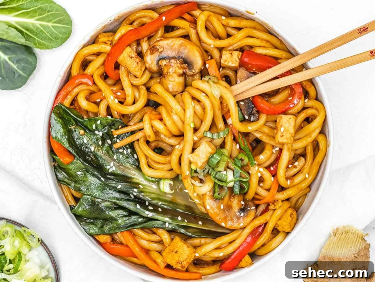 Yaki Udon Stir Fried Noodles 3 Yaki Udon noodles with vegetables