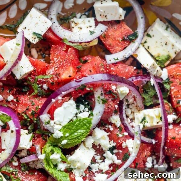 Crispy Baked Goat Cheese Balls Recipe 14 Watermelon feta salad with mint and basil