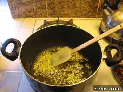 Greek Manestra Orzo in Tomato Sauce 3 Saute the garlic very briefly for menestra, orzo with tomato sauce