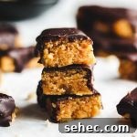 healthy butterfingers stacked on each other