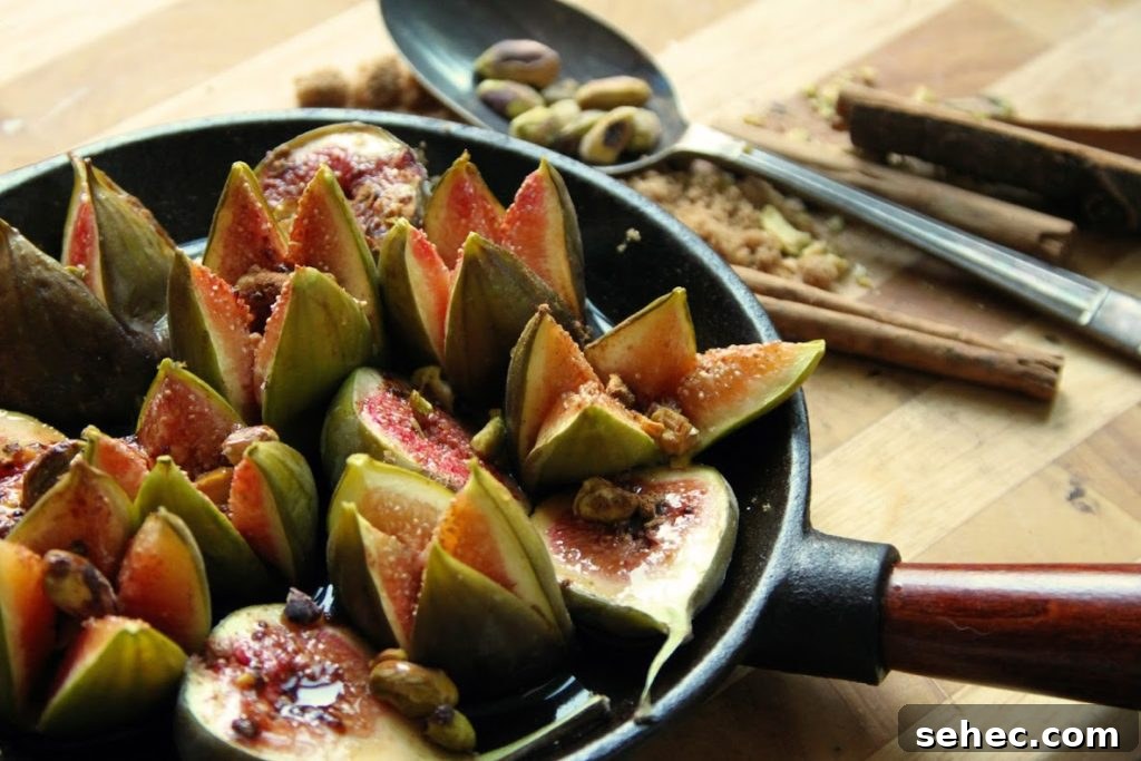 Maple Glazed Figs with Roasted Pistachios
