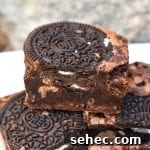Fudgy Oreo Brownies with a Rich Chocolate Center 9 Rich Oreo brownies recipe