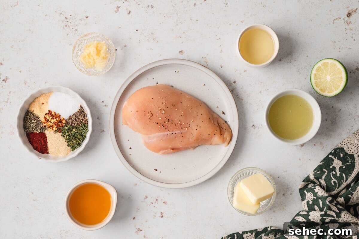 Garlic Lime Chicken Recipe with Juicy Citrus Flavor 3 Ingredients to make garlic lime chicken.