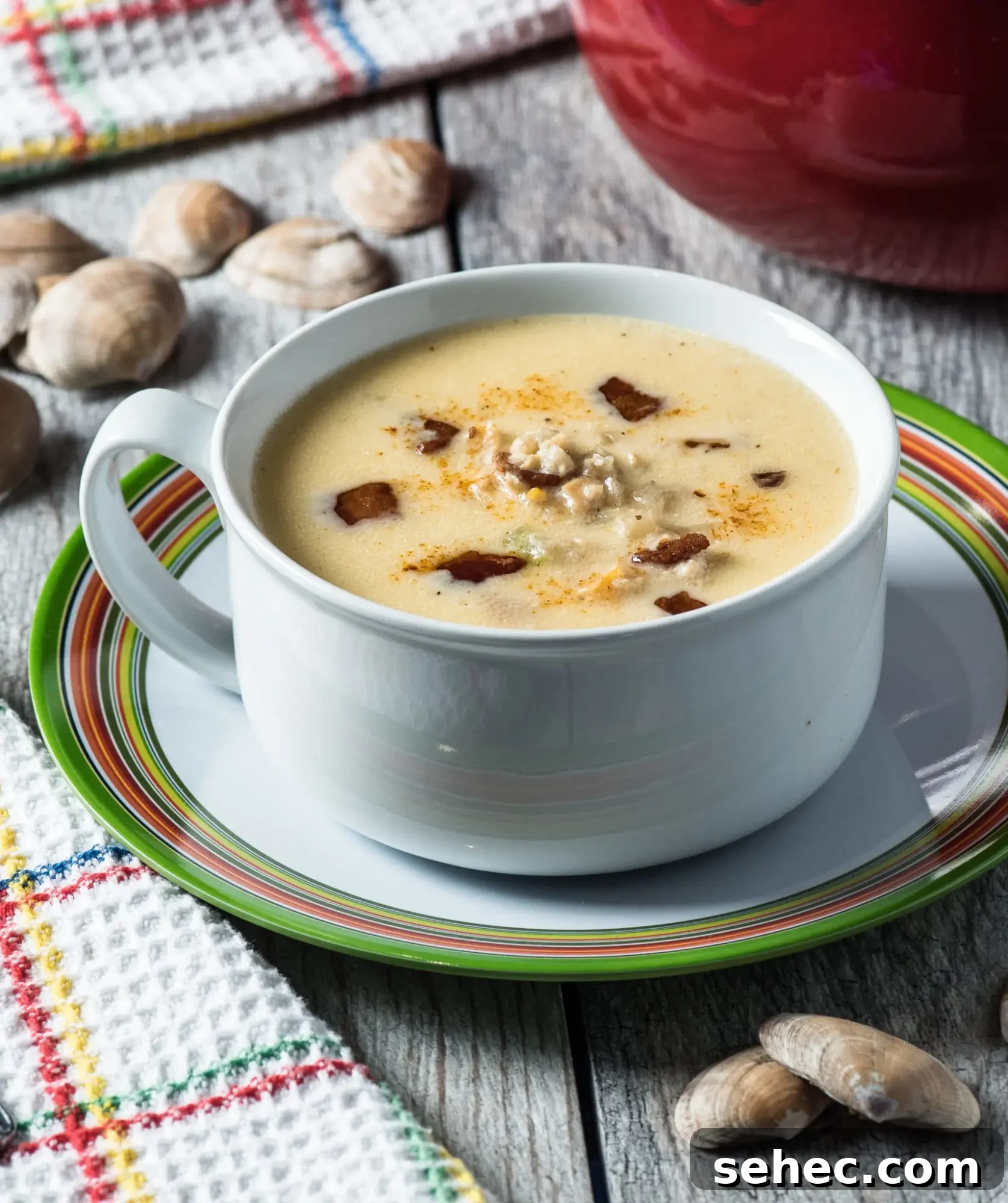 Low Carb Clam Chowder Recipe 2 Low Carb Clam Chowder closeup