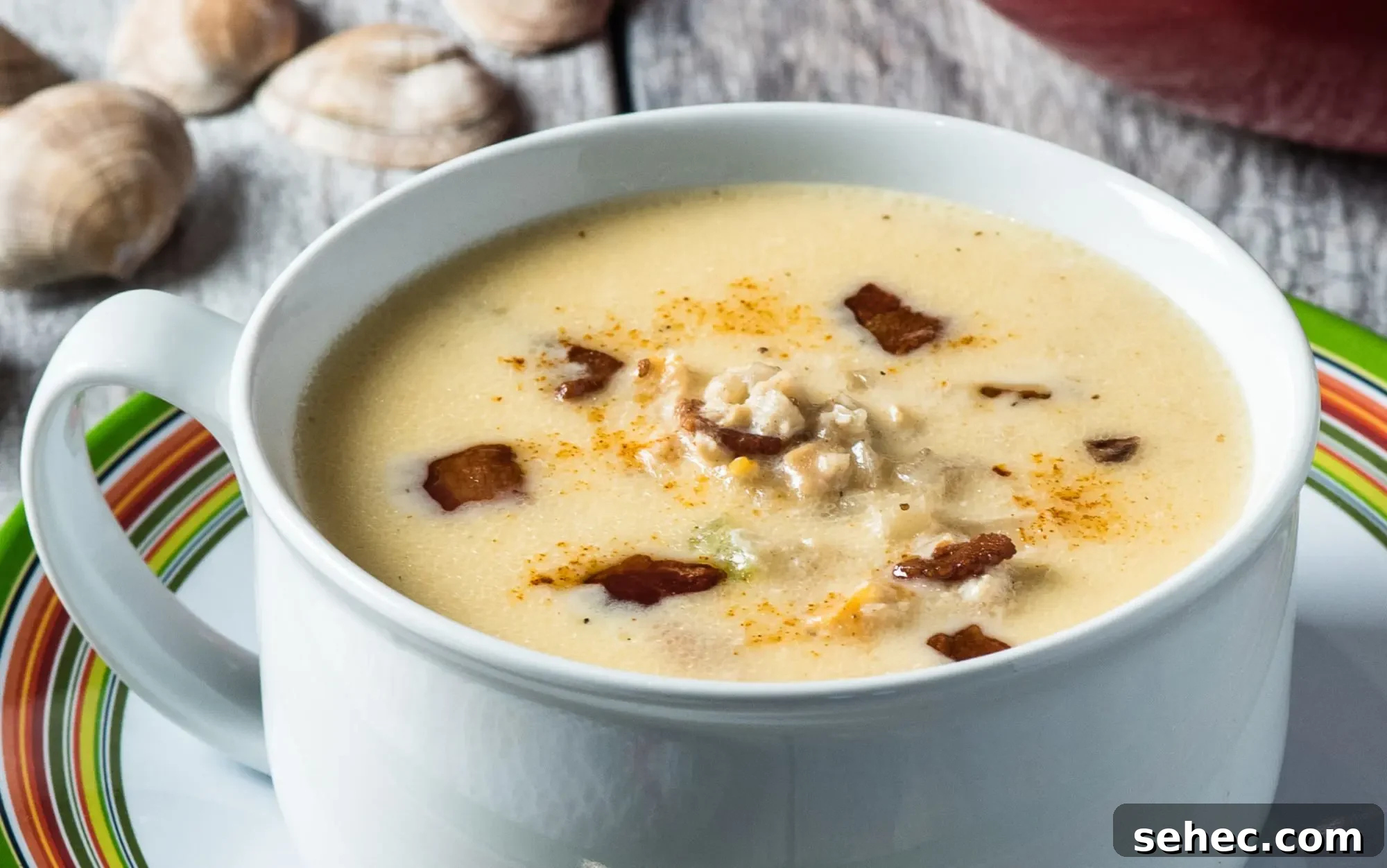 Low Carb Clam Chowder Recipe 10 Closeup of low carb clam chowder