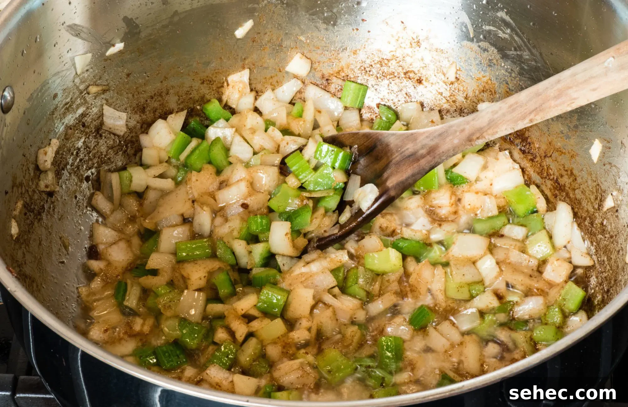 Low Carb Clam Chowder Recipe 5 Chopped celery and onion for clam chowder