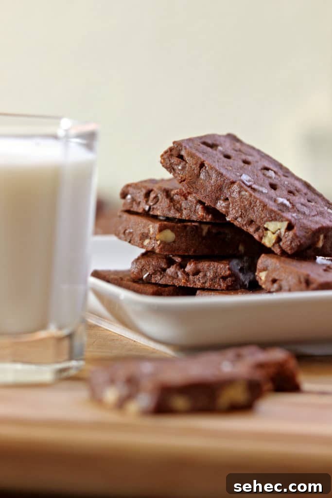 Buttery Chocolate Shortbread Cookies Recipe 9 Malted Chocolate Pecan Shortbread Cookies8
