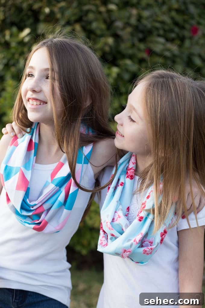 How to Sew a Kids Infinity Scarf 4 An infinity scarf is the perfect sewing project for kids!