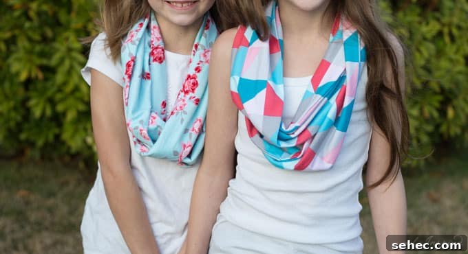 How to Sew a Kids Infinity Scarf 5 An infinity scarf is the perfect sewing project for kids!