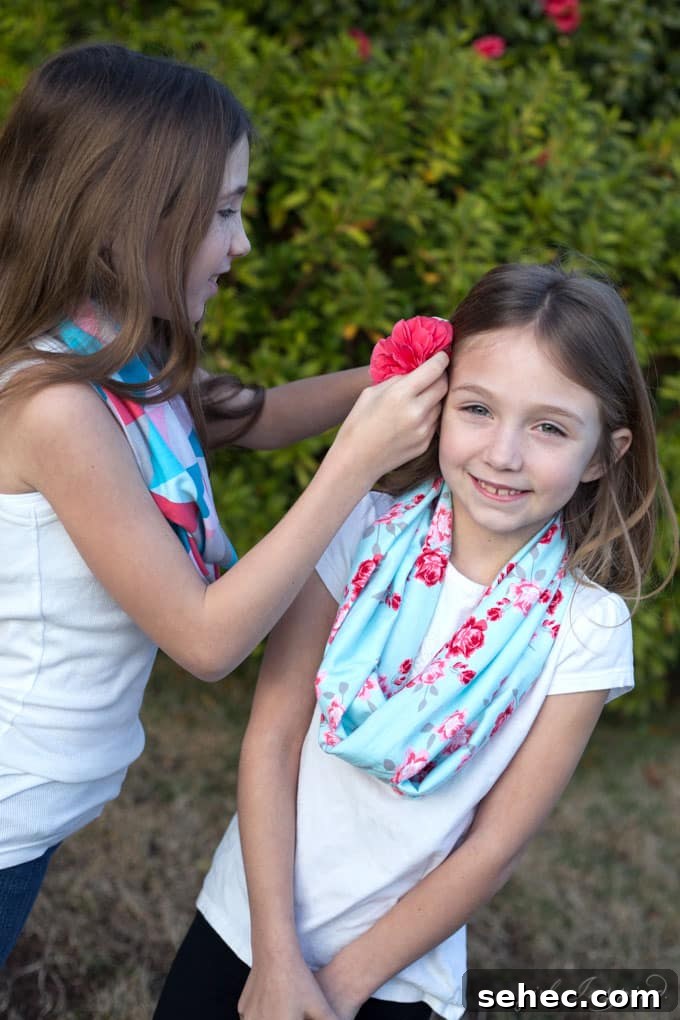 How to Sew a Kids Infinity Scarf 6 An infinity scarf is the perfect sewing project for kids!
