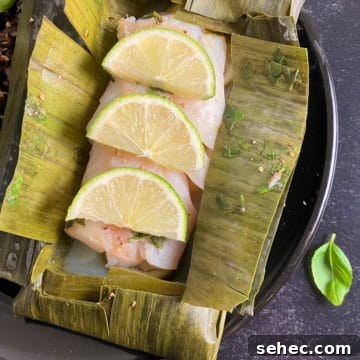 Banana Leaf Steamed Fish Recipe 10 cod in banana leaves