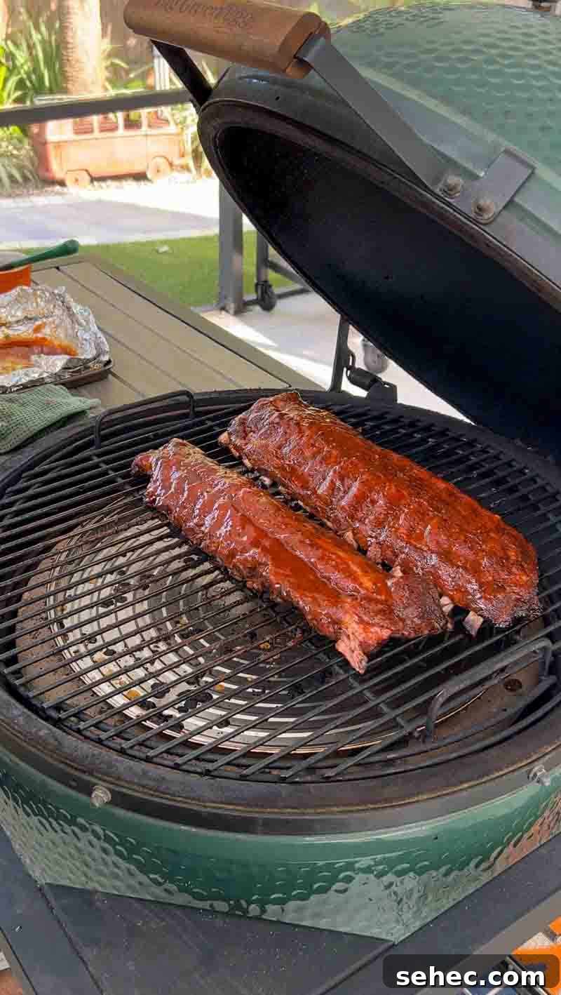 Hot and Fast Baby Back Ribs on the Big Green Egg 12 Big Green Egg Hot and Fast Baby Back Ribs