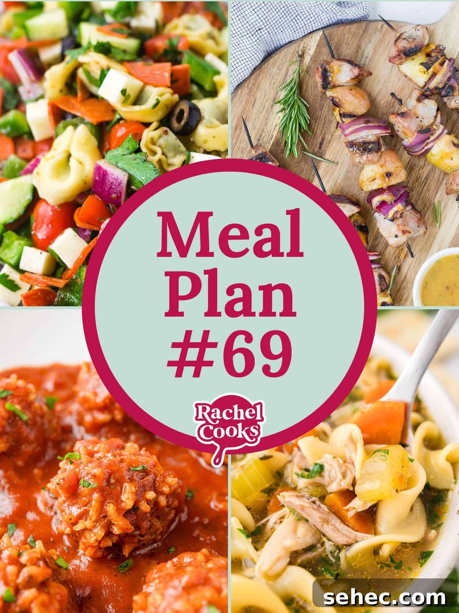 Meal plan 69 preview image with photos of recipes included.