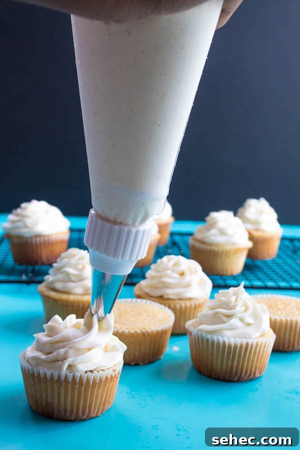 Dreamy Vanilla Buttercream Frosting 5 A light, fluffy, and dreamy Vanilla Buttercream Frosting. Perfect for frosting cakes, cupcakes, and more!