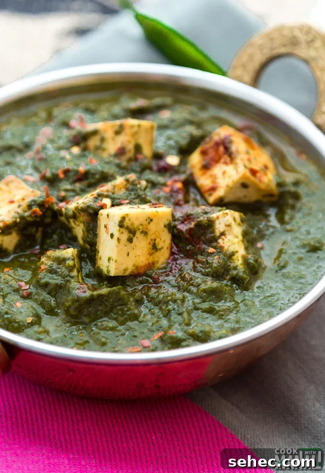 Palak Tofu Indian Spinach Curry 2 Palak Tofu