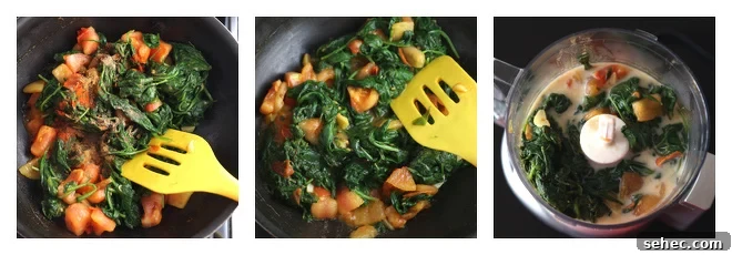 Palak Tofu Indian Spinach Curry 6 Tofu Palak-Recipe-Step-3